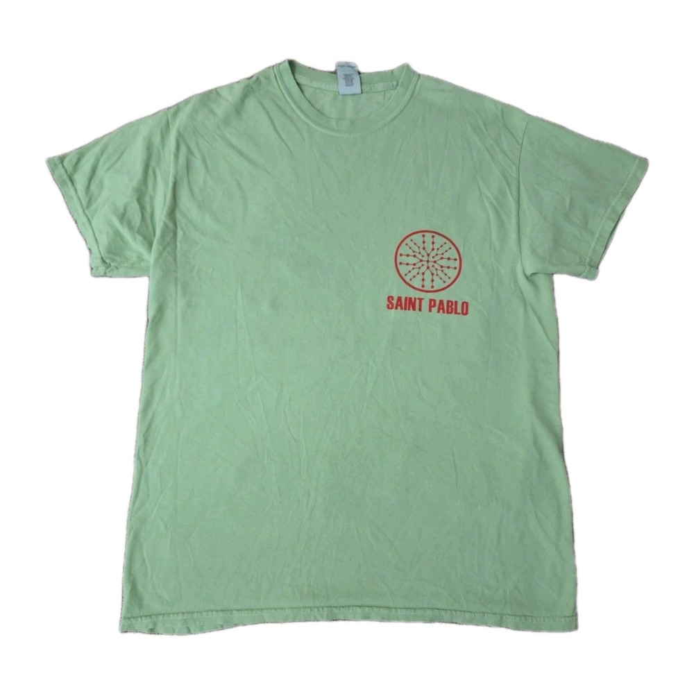 KANYE WEST 2016 SAINT PABLO TOUR Green T Shirt Size M TLOP Concert Merch